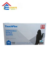 TouchFlex Disposable Nitrile Gloves Medium Size 4.5 Mil Powder Free (100 Count)