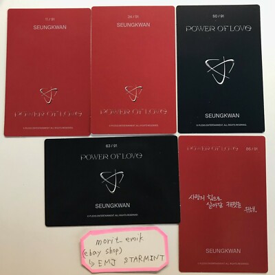 SEUNGKWAN SEVENTEEN - POWER OF LOVE - Concert Official Photo card