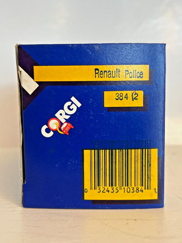 1986 Corgi Toys Renault Police Car 384/2 Made in Great Britain w/ Box - Picture 2 of 8