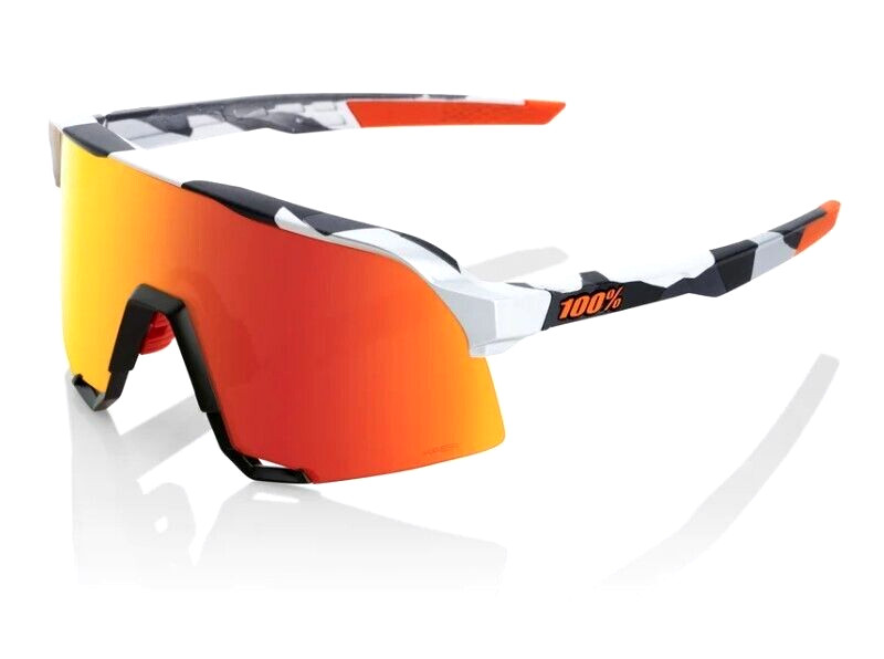 New 100% S3 Sunglasses | Soft Tact Grey Camo / HiPER Red MultiLayer Mirror Lens