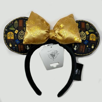 Disney Christmas Minnie Ears Headband with Gold Bow Accent New Holiday Minnie Ears Bring Festive Looks to Disney Fans  main image 2