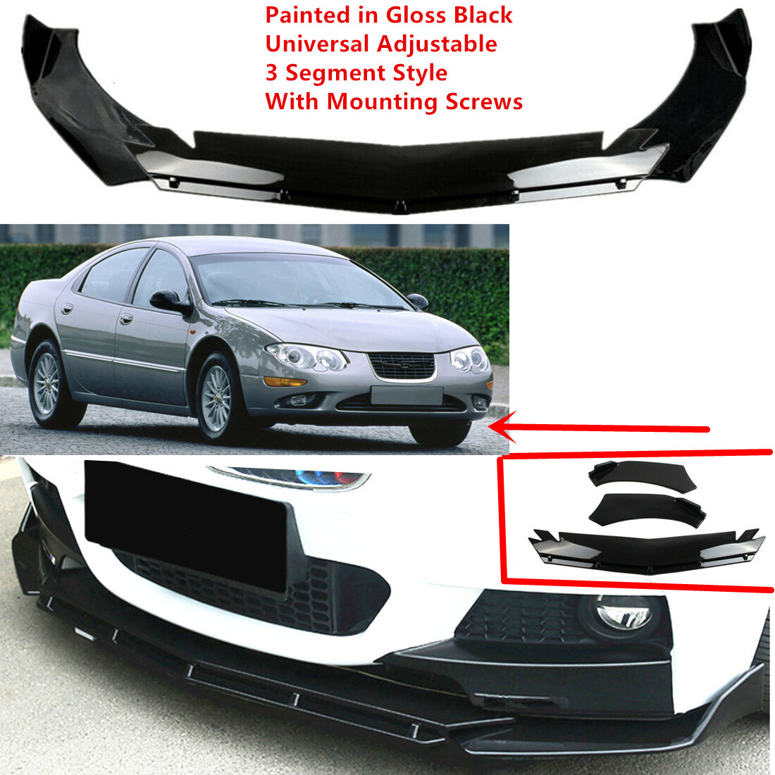 Add-on Universal For Chrysler 300M 1998-2004 Front Bumper