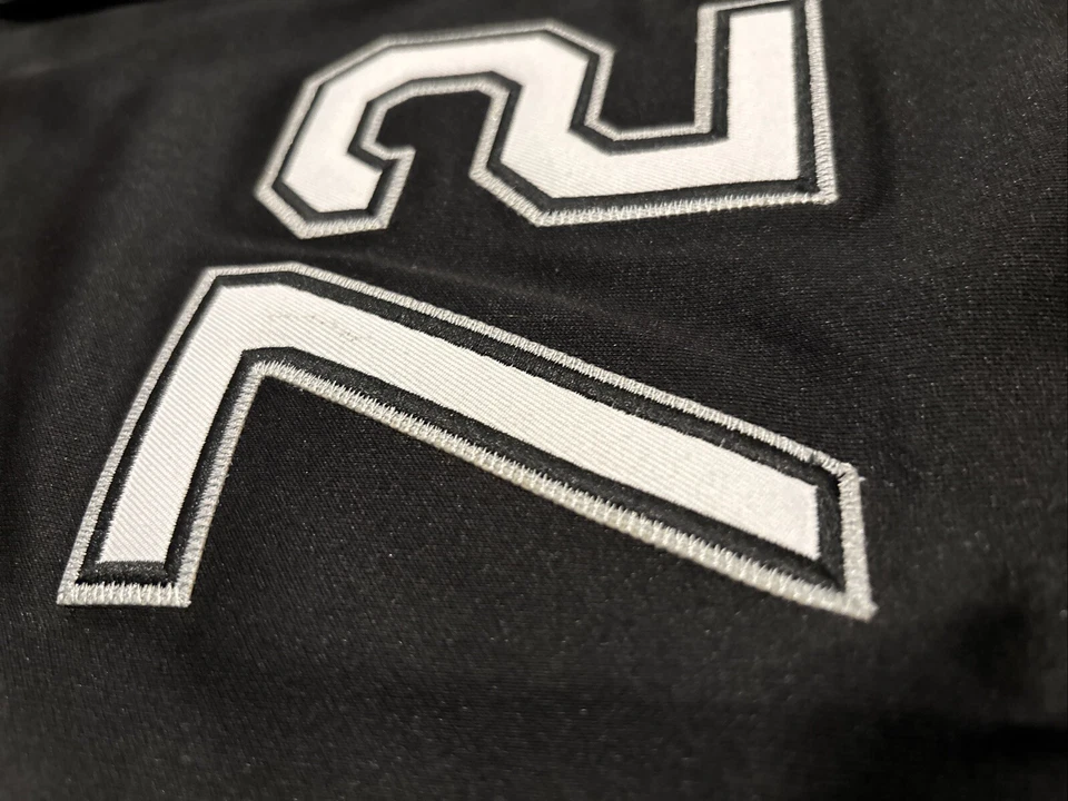 Camiseta deportiva Carlton Fisk Chicago White Sox para hombre XL NUEVA CON ETIQUETAS 1993 Alt Home negra retro Foto 4 de 4