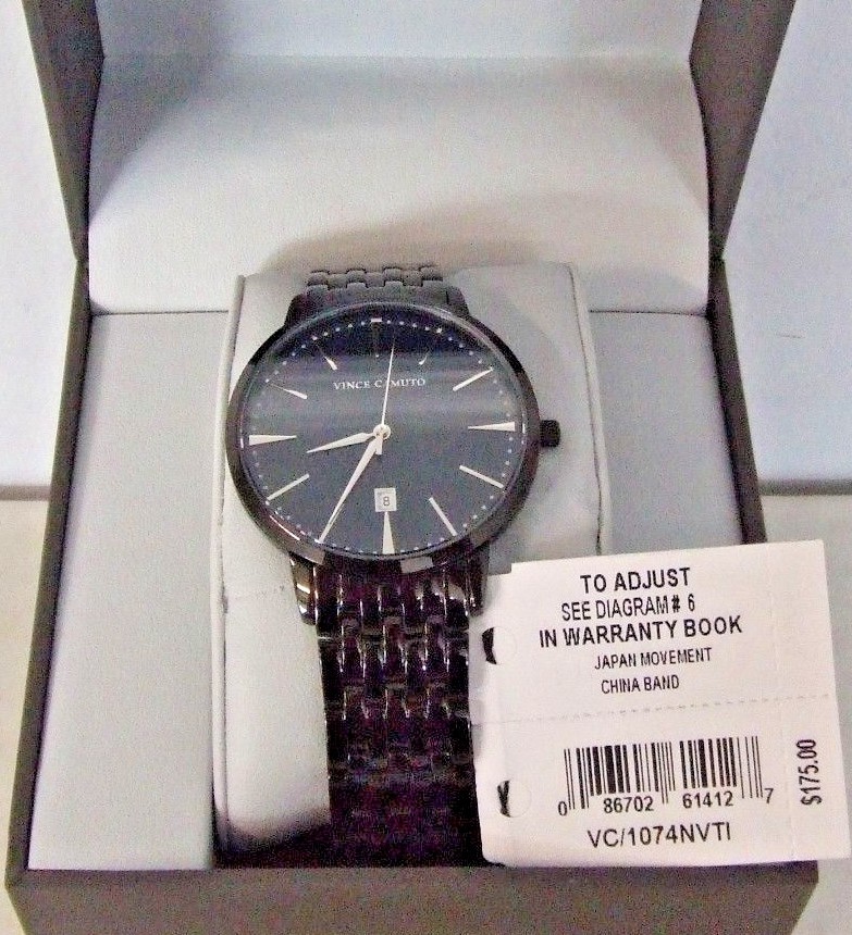 Vince Camuto VC/1074NVTI Black Stainless Steel BLACK Dial Dress