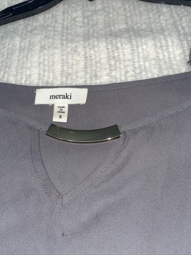 Meraki Women's Gray Blouse In Small - Picture 4 of 6