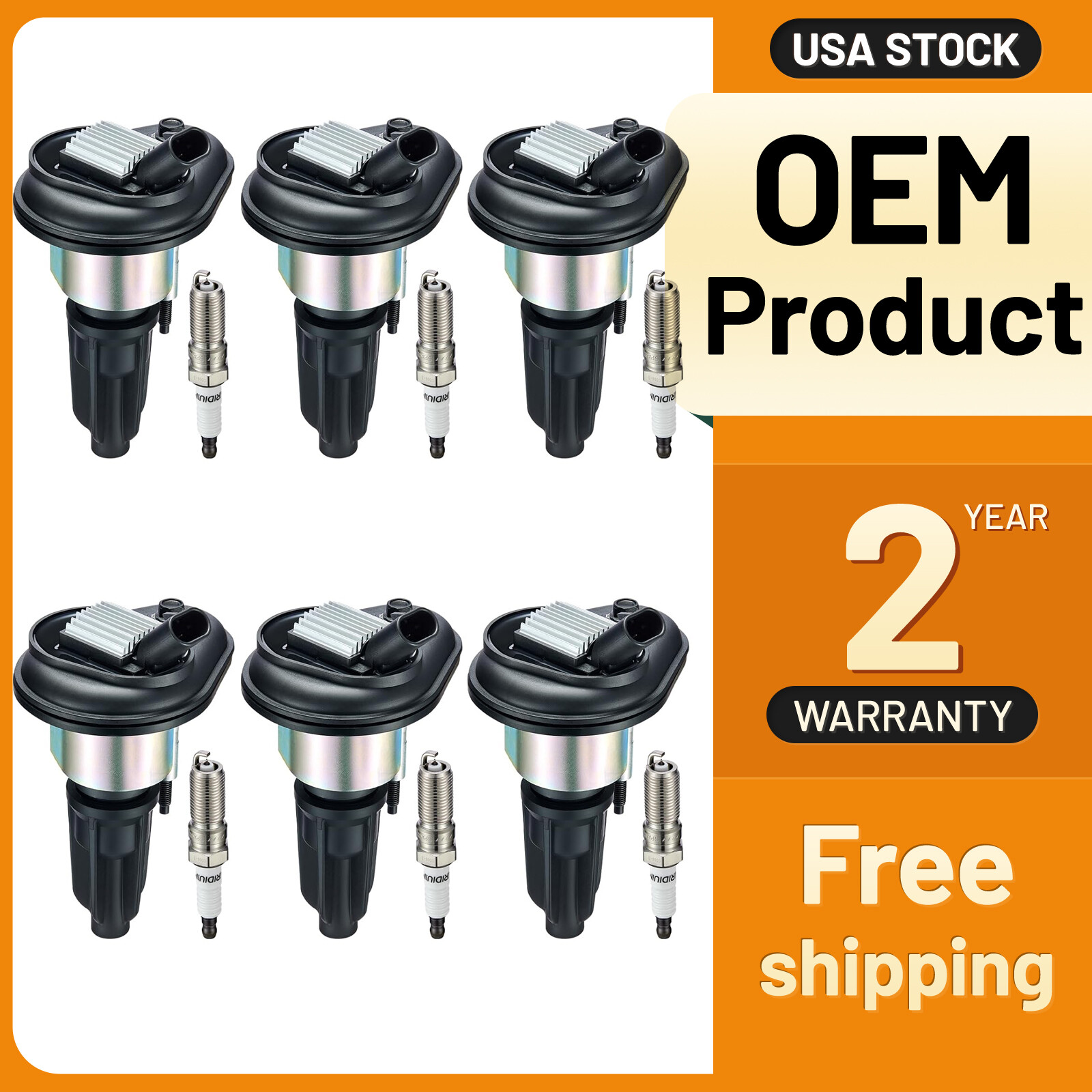 6x Ignition Coils & 6x Iridium Spark Plug for Chevy Trailblazer GMC Canyon Buick