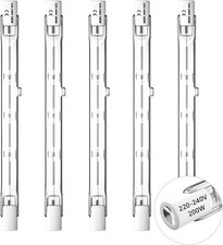 Lampadina R7S 5 Pezzi Lampadine Alogene R7S T3 118Mm 200W 220V-240, Lampadina Al