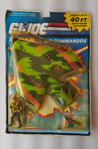 Vintage 1991 GI JOE AIR COMMANDOS SKYMATE v1 Complete GLIDER NEW Sealed RARE