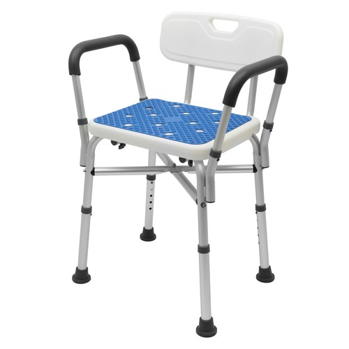 Shower Chair Inside Shower Bath Chair W/Arms Back 550lb Heavy Duty Medical Bench - Picture 2 of 17