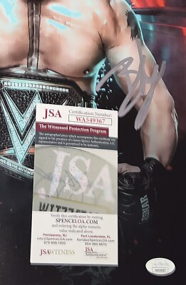 WWE BROCK LESNAR SIGNED 11X14 WRESTLING PHOTO WITH JSA WITNESS COA