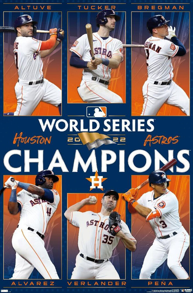 HOUSTON ASTROS 2022 WORLD SERIES CHAMPS 22x34 POSTER - Pena
