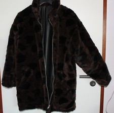 Jacke Kurzmantel Wendejacke schwarz/braun - Webpelz u. Leder