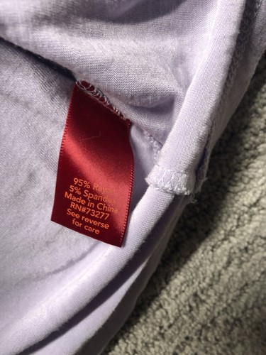 Prenda para mujer Jennifer López Lila Mangas Cortas Suelta Top Talla M Tira metálica - Imagen 3 de 8