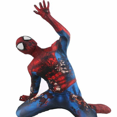 Zombie Spider-Man Jumpsuit Spiderman Cosplay Party Costume Halloween Adult/Kids - Picture 5 of 11