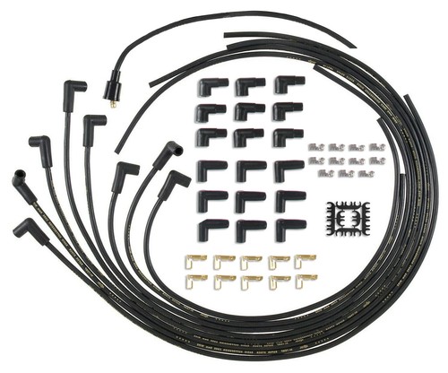 Accel 4041K Super Stock Universal 8mm Spark Plug Wire Set - Black 90° Boots - Picture 1 of 3