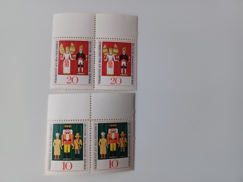 Briefmarken DDR 1967 Volkskunst aus dem Erzgebirge Mi 1333-34 postfrisch