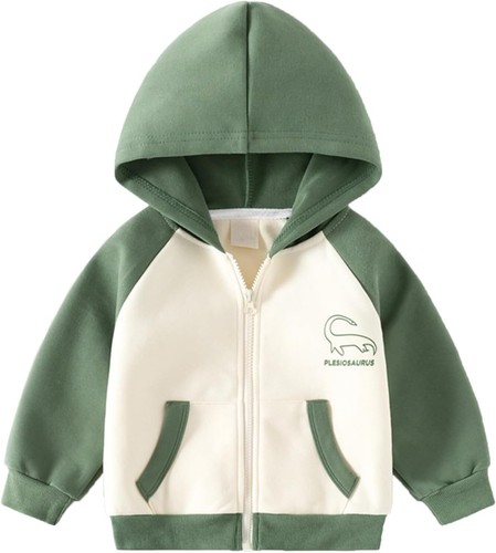 Toddler Baby Boy Girl Zip Up Hoodies Solid Color Casual Long 4-5T, White