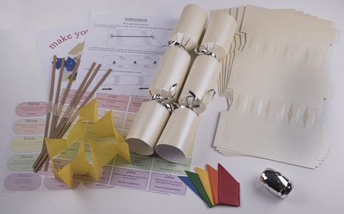 10 X Make your own Large (14” / 35cm) Christmas cracker kits - Cream - 第 1/1 張圖片