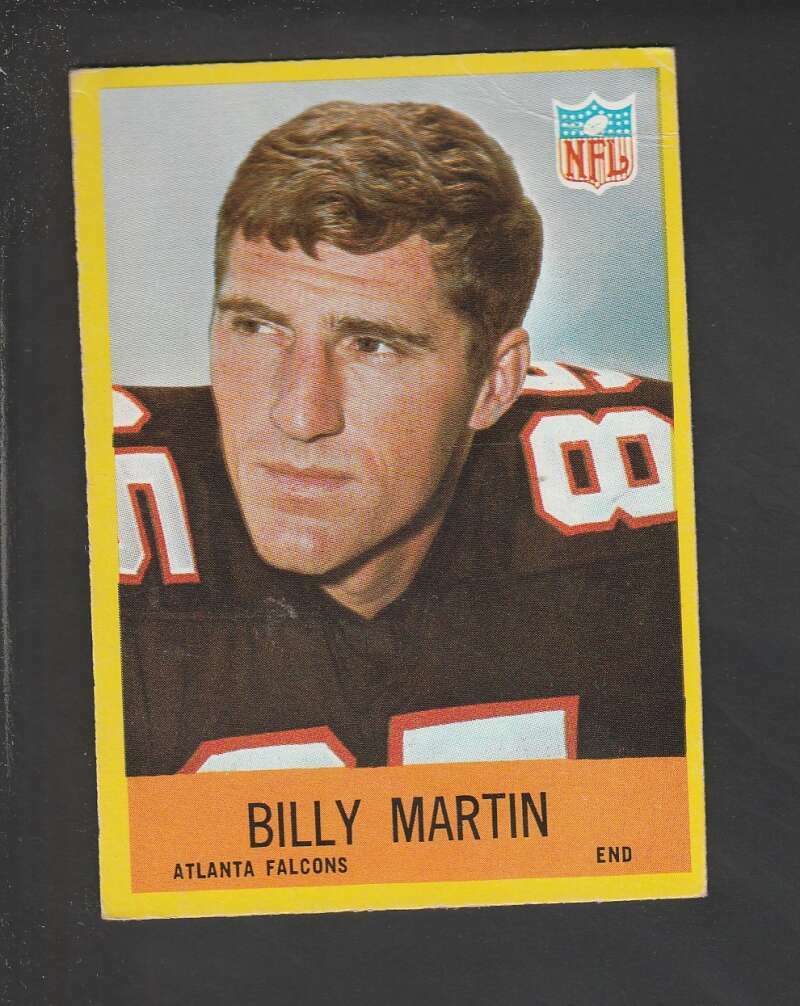 1967 Philadelphia #6 Billy Martin EX/EX+ RC Rookie Falcons 158701