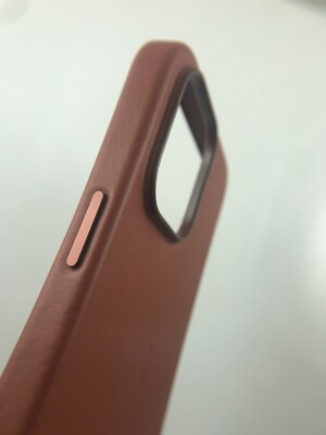 【未開封・Apple純正】14Pro LeatherCase ブラウン Apple純正 iPhone 14 Pro レザーケース - アンバー