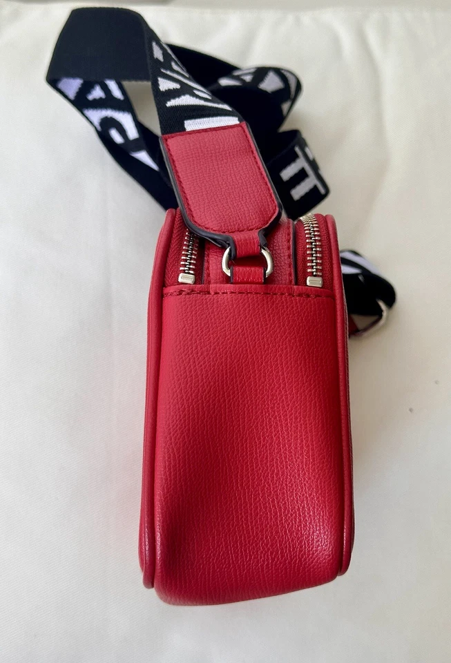 KARL LAGERFELD PARIS MAYBELLE ROUND HEAD DUO CAMERA CROSSBODY RED - Image 3 of 4