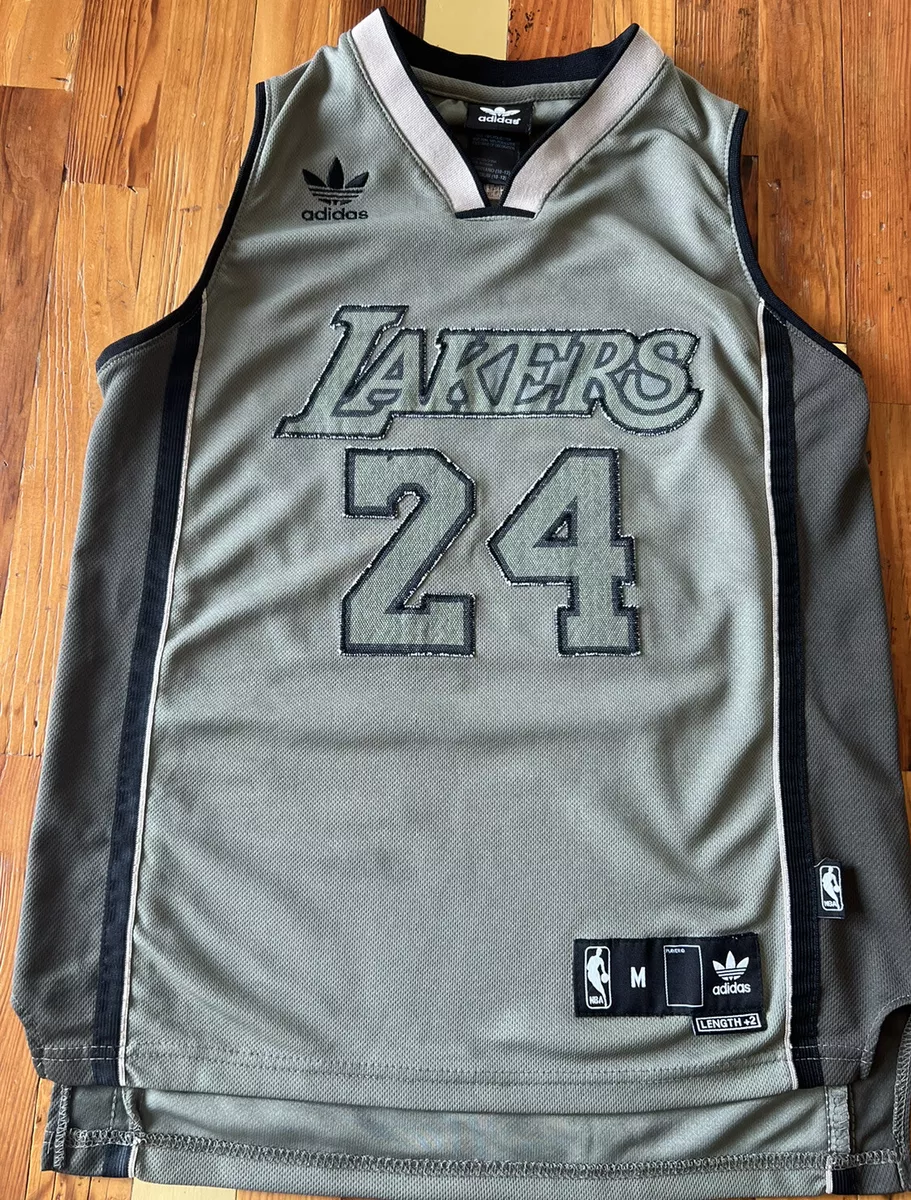 adidas youth 10/12 womens small kobe Bryant olive green 24 lakers jersey | eBay