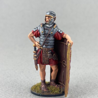 Roman Legionary 1/32, Second Legion Augusta, Tin miniature warrior, Ancient Rome
