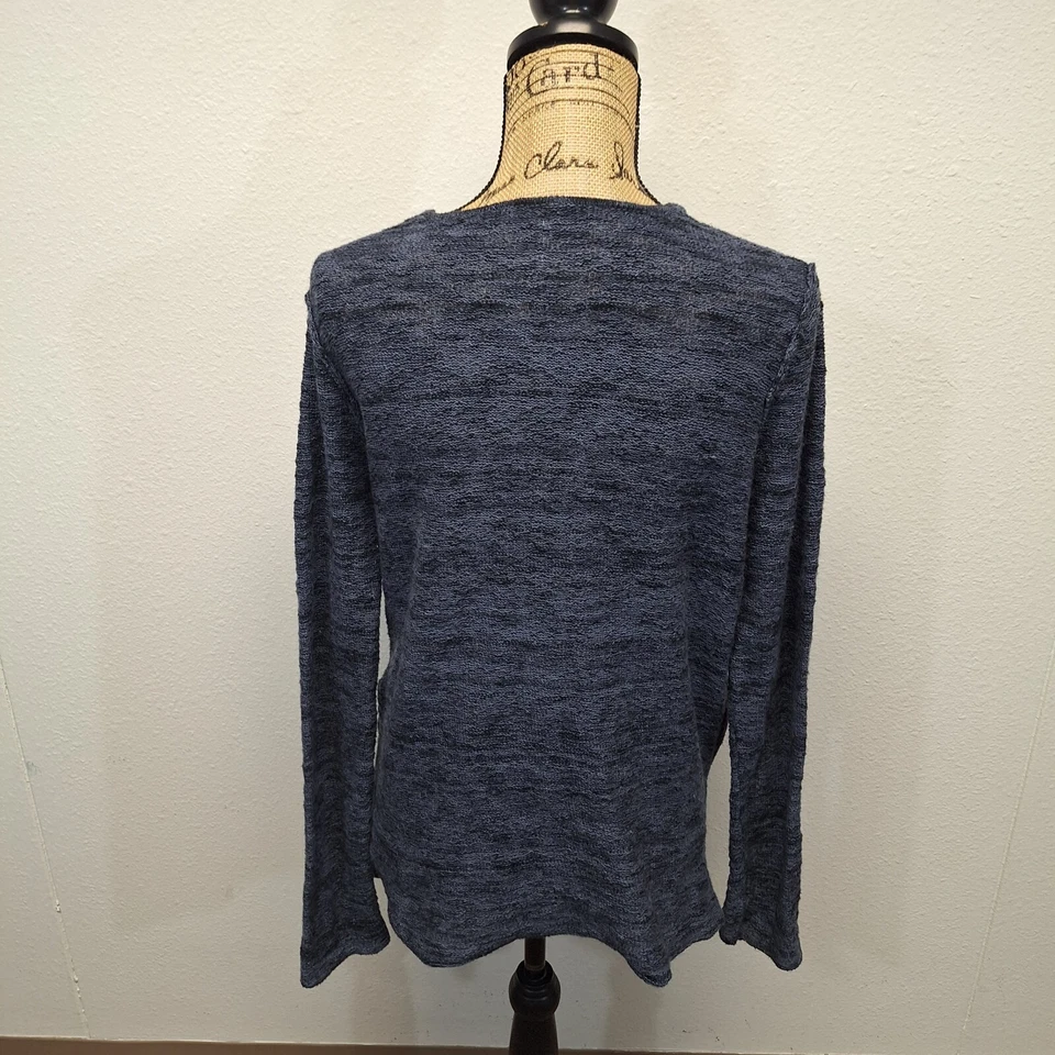 Suéter envolvente sintético Free People tejido elástico manga larga azul para mujer talla M Foto 3 de 4