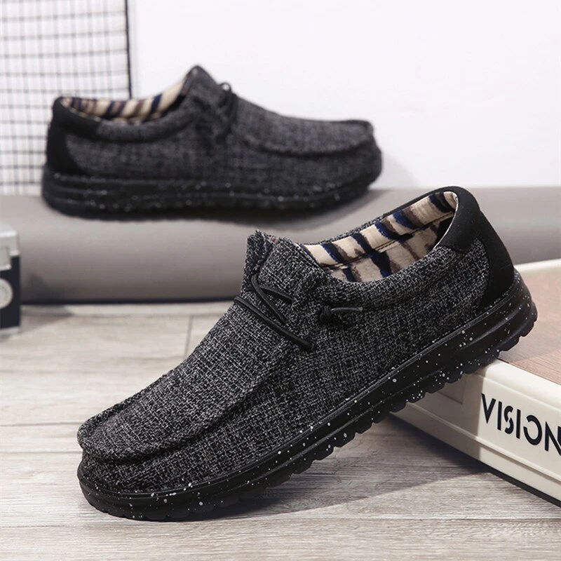 Light weight Men Casual Shoes Breathable Canvas Shoes Slip on Men