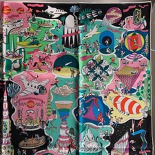 HERMES Carre 90 Silk Scarf EXPOSITION UNIVERSELL by Jan Bajtlik Unused with Box
