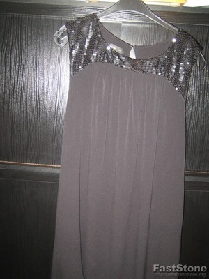 MANGO SUIT Kleid Pailletten Glitzer Party Hochzeit schwarz S Jades Silvester