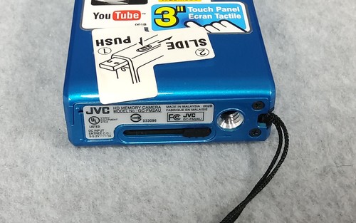 JVC Picsio GC-FM2 HD Memory High Definition Pocket Camcorder Blue W/Box tested - Picture 8 of 24