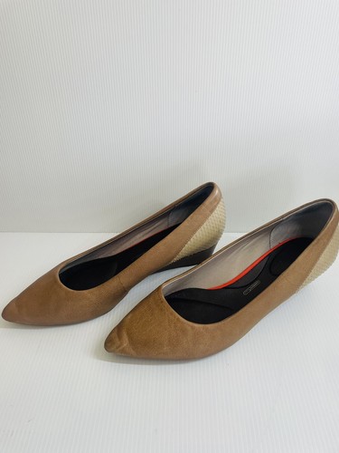 Women’s Rockport Leather Flat Comfort Fit Lined shoes Low Heel Size 9 VGC - Picture 4 of 10
