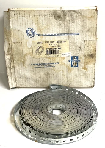 C & S 3/4" X 100' 24 GA PERFORATED DUCT STRAPPING DS100-1-24G