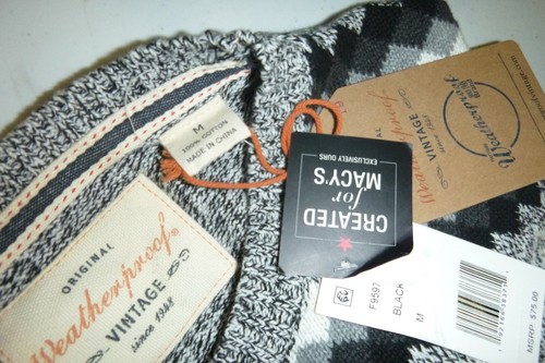 weatherproof mens designer crew neck mesh cotton knit sweater sz: Med -gray - Picture 6 of 7