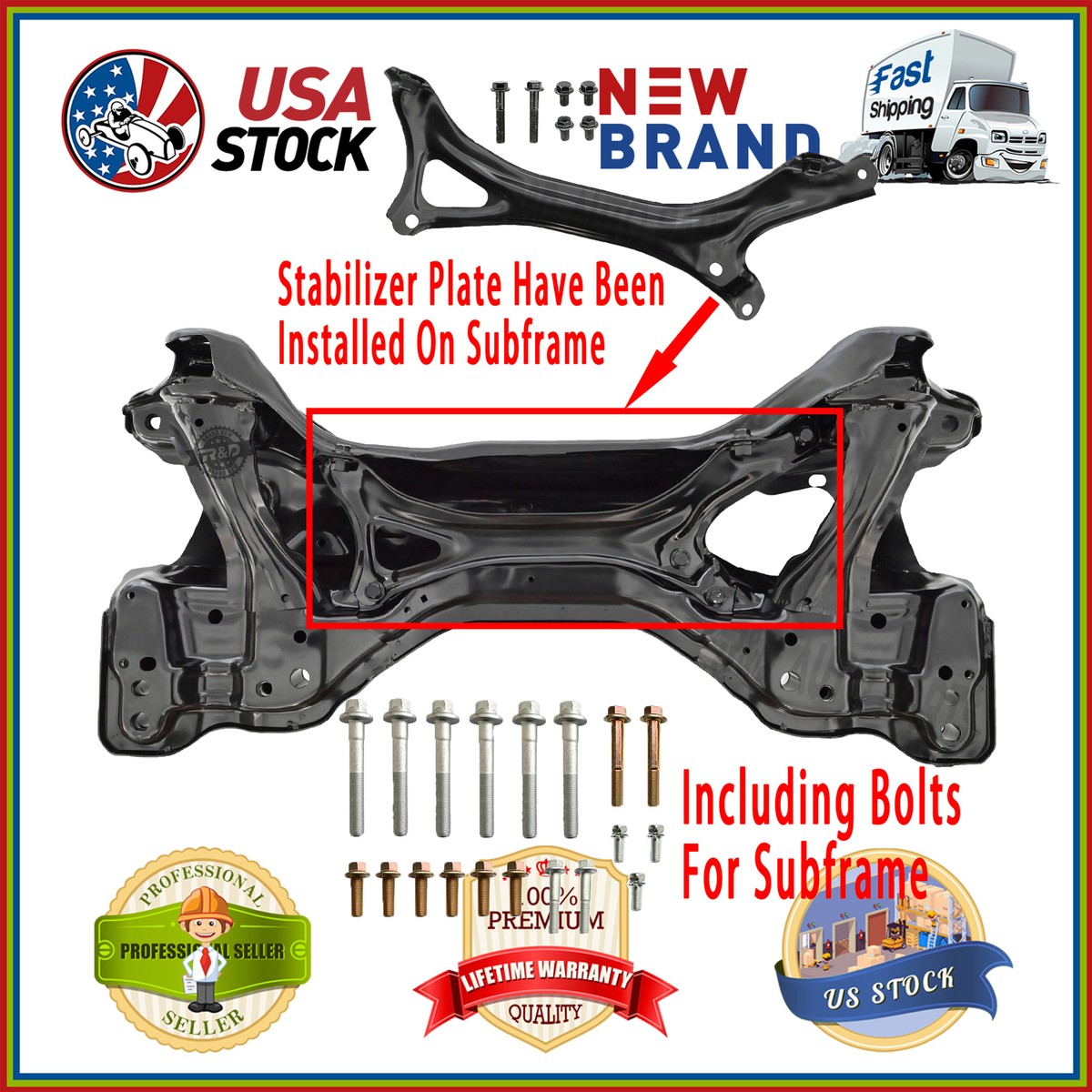 For 97-01 Honda CR-V Front Sub k Frame Crossmember Suspension