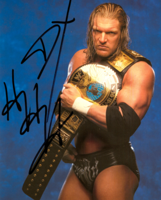 Triple H Autographed 8x10 HHH Champion Signed Reprint WWE WWF