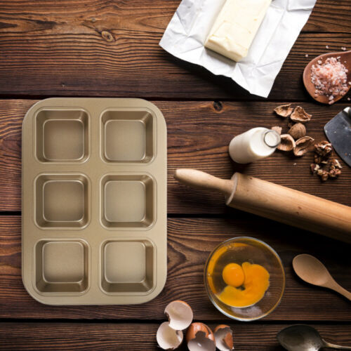  Hitzebeständige Kuchenpfanne Mini Laibpfannen für Brotbackform Metall Stanzformen quadratisch - Bild 1 von 12