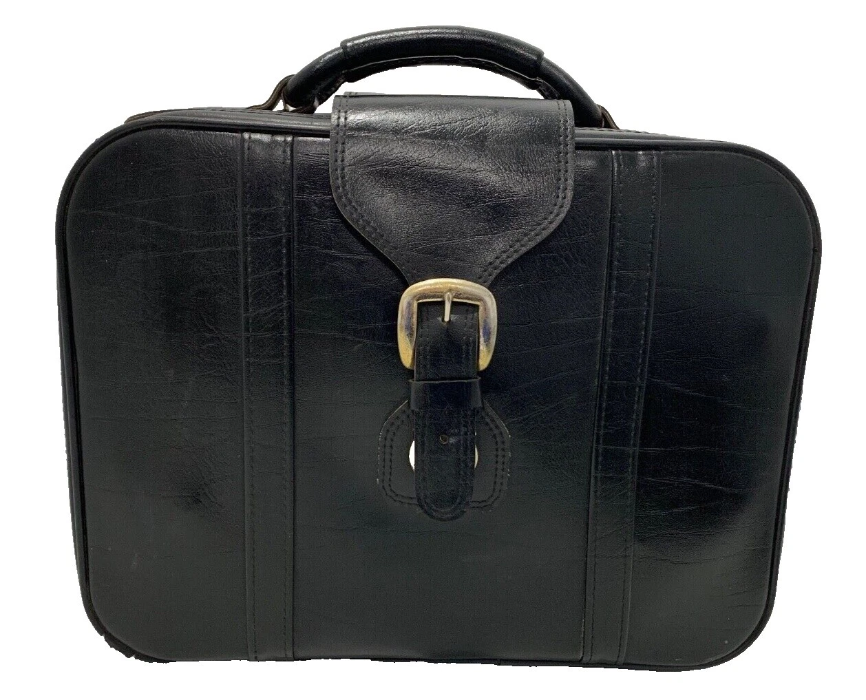 Acessórios de Viagem Malas vintage de Couro Preto