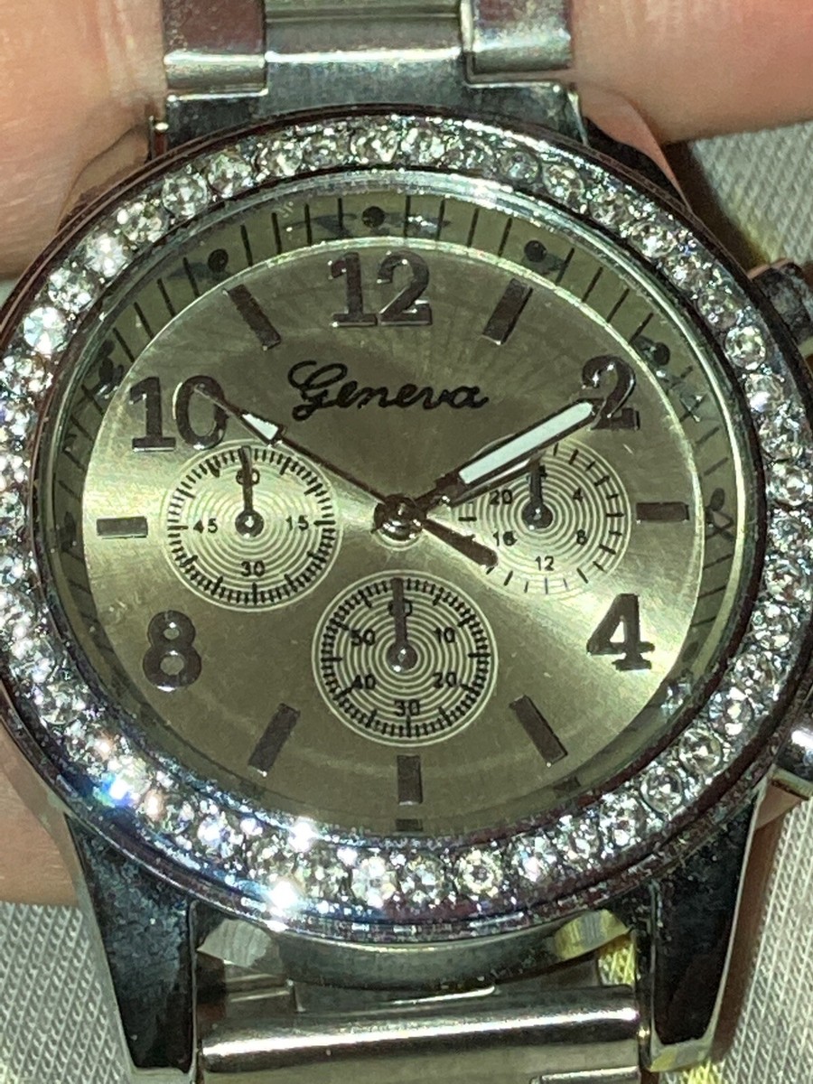 Vintage Silver Tone Chronogragh Style Quartz Watch Metal Link Bracelet Marlin® Jet Quartz Chronograph 40mm Stainless Steel Bracelet  main image 2