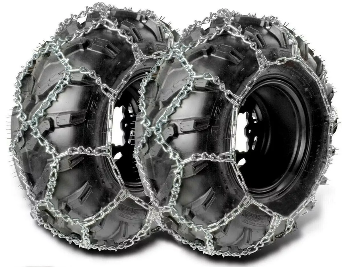 DIAMOND V BAR ATV UTV TIRE SNOW ICE CHAINS SET 23X8 12 23X9 12