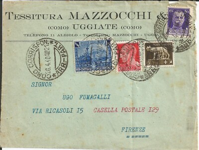 TRAVEL BAG from COMO to FLORENCE AFFR. IMPER.+CENT.  BRAILWAYS (FRONT ONLY)