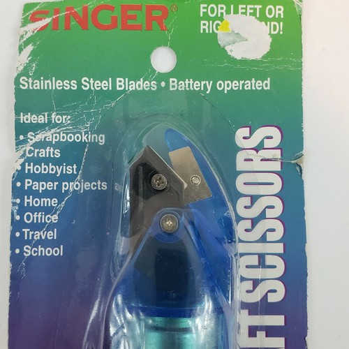 Nuevas tijeras artesanales electrónicas Singer hojas de acero inoxidable álbumes de recortes manualidades - Imagen 4 de 4