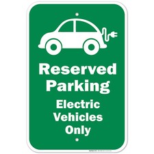 Reserved Parking Electric Vehicles Only Sign,