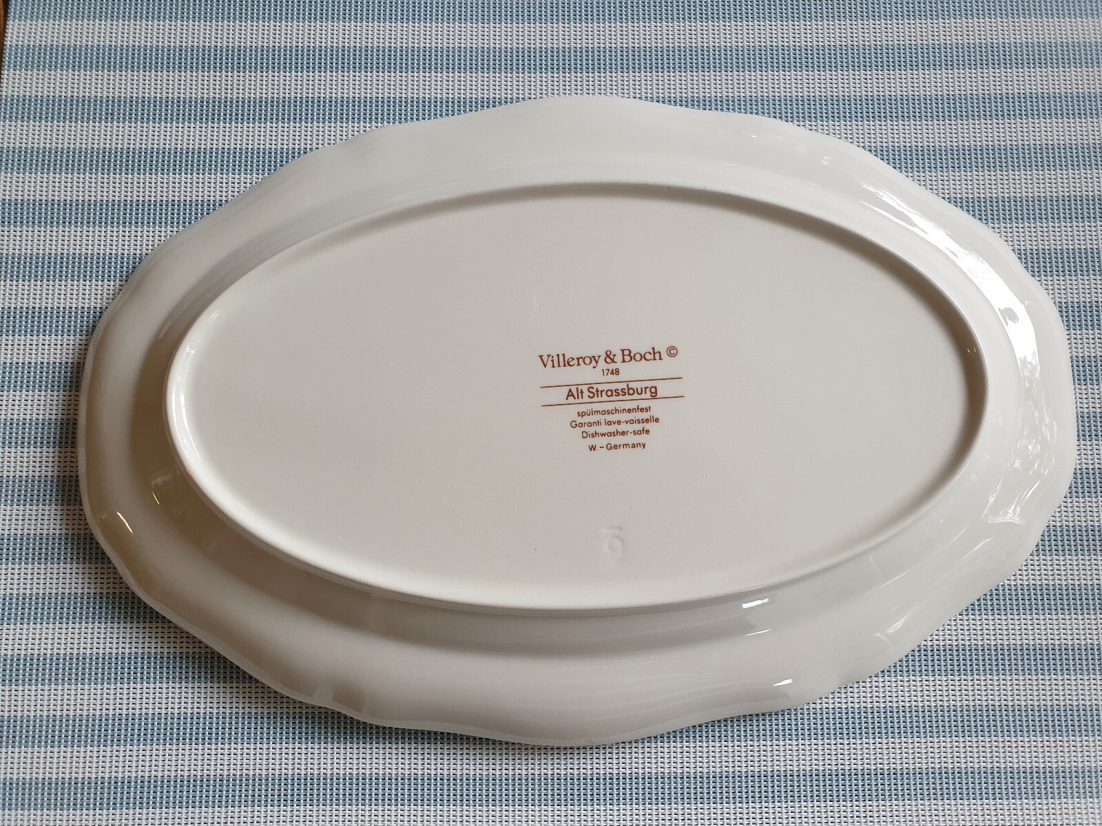 V&B ALT STRASSBURG ovale Platte 33,5 cm ASTER sehr gut VILLEROY&BOCH 2