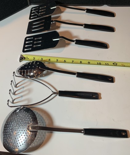 Lot Of 6 EKCO Utensils - (3) Spatulas, Slotted Spoon, Smasher, Skimmer Spoon - Bild 18 von 19