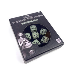 Nightmare Before Christmas Glow In the Dark Dice Set Tin Carrying Case Incl READ