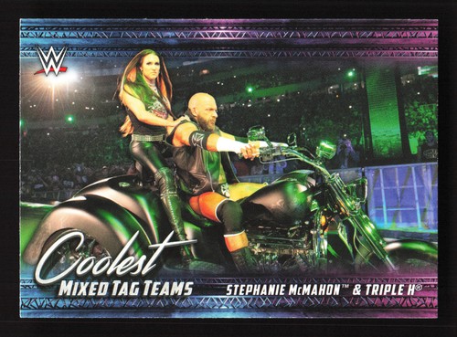2021 Topps WWE Coolest Mixed Tag Teams #MT-7 Stephanie McMahon & Triple H