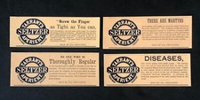 1879 Lot 4 Tarrant’s Seltzer Aperient Advertisement Quack Medicine Cures Antique