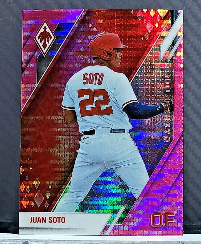 Juan Soto 2022 Chronicles Phoenix PINK PULSAR PRIZM SP #21 - Nationals